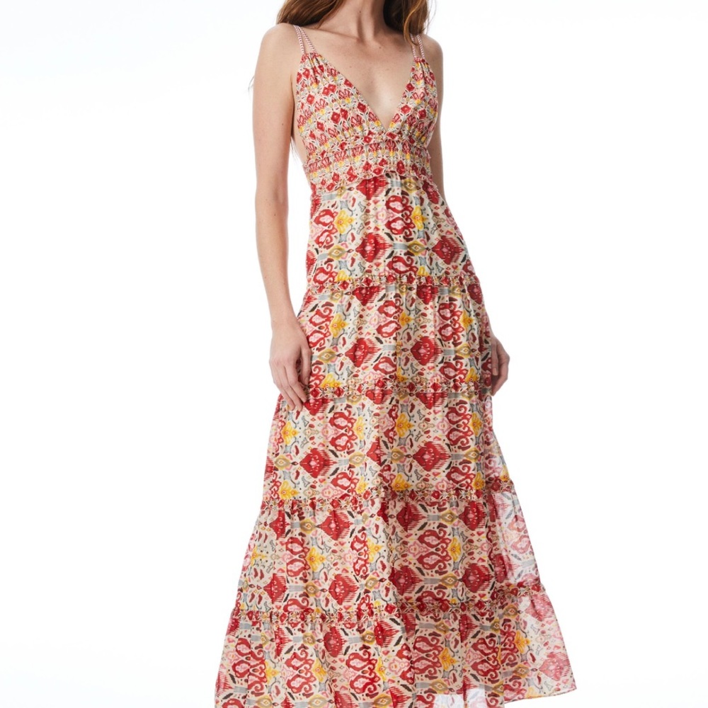 ALICE + OLIVIA Karolina Braided Strap Maxi Dress
